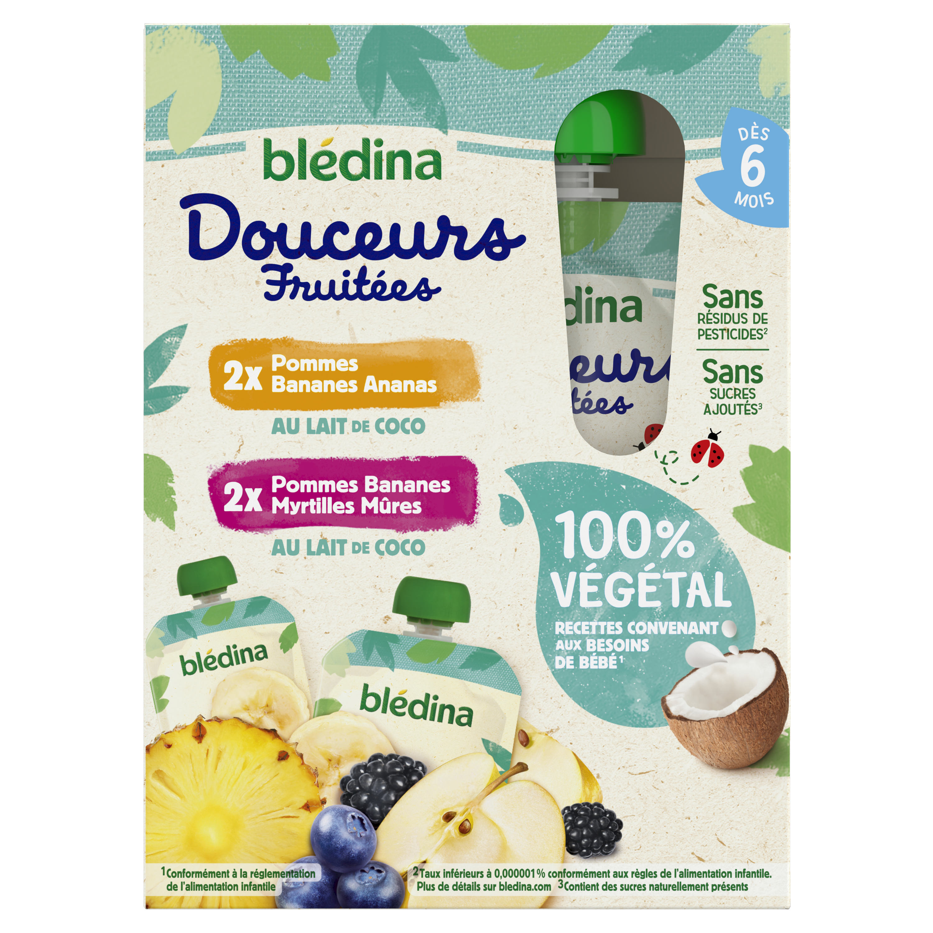 Gourdes Douceurs Fruitées 100% Végétal - Lot Multi-variétés x4