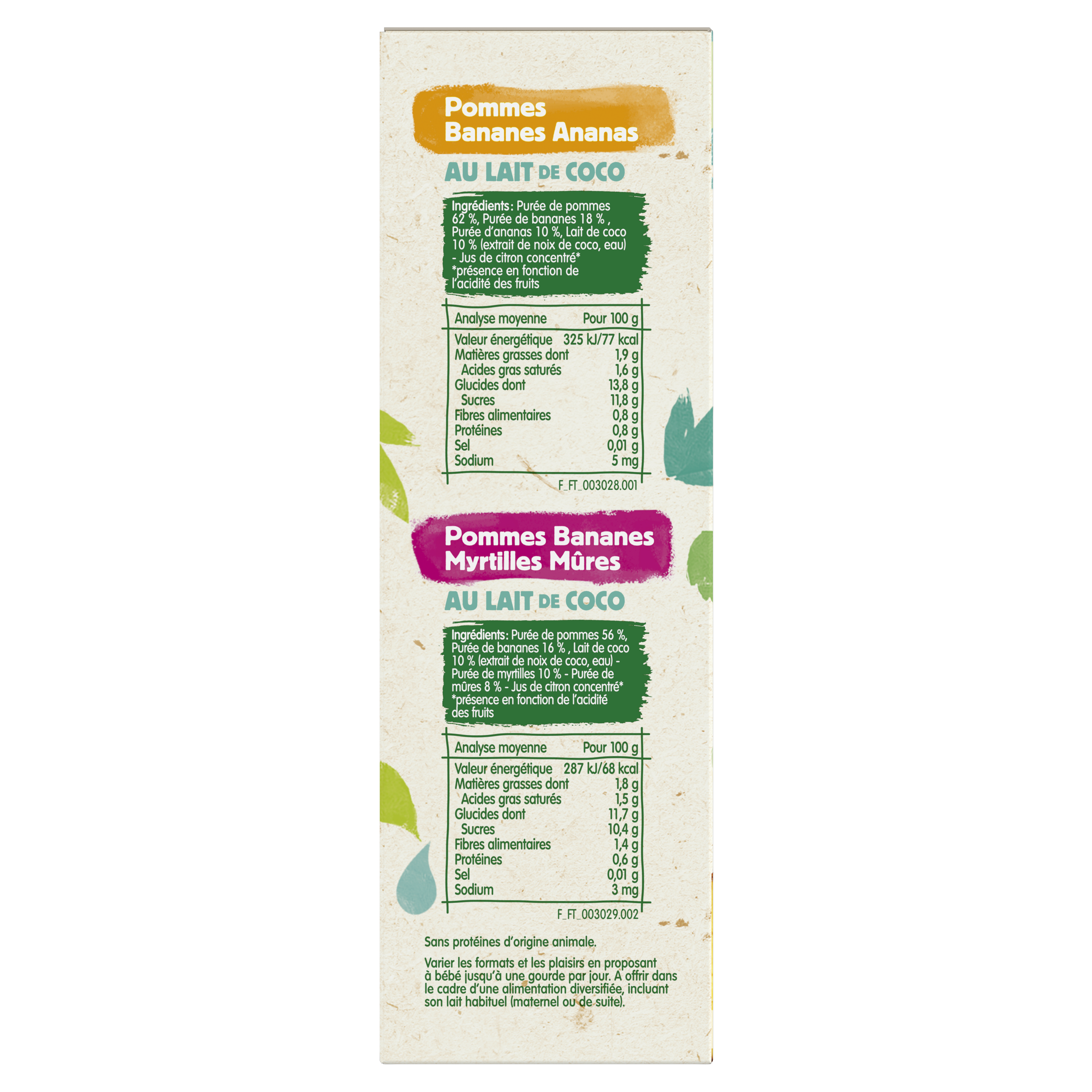 Gourdes Douceurs Fruitées 100% Végétal - Lot Multi-variétés x4