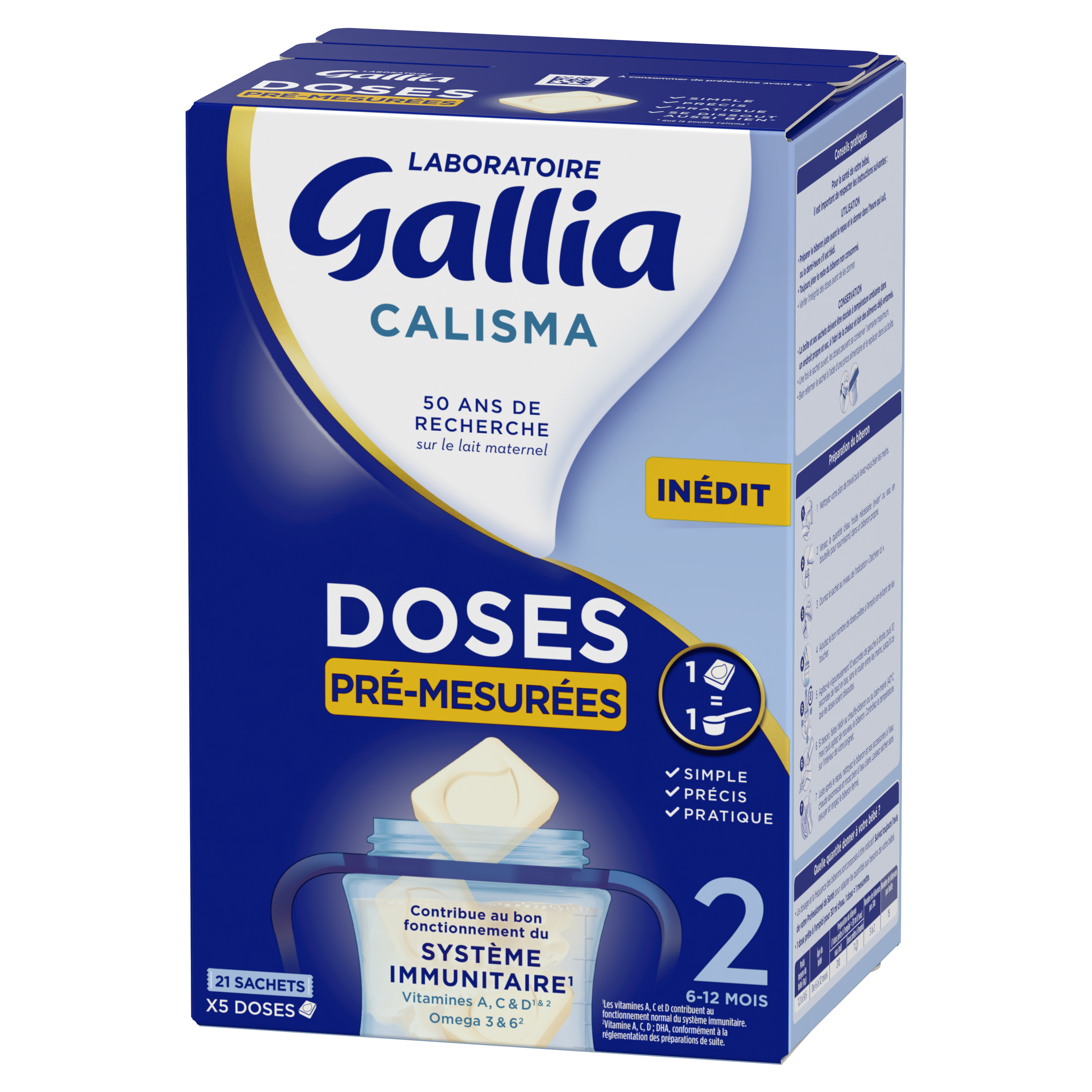 Doses Calisma Pré-mesurées 2ème âge - 21 sachets de 5 doses prêtes à l'emploi - Lot x1