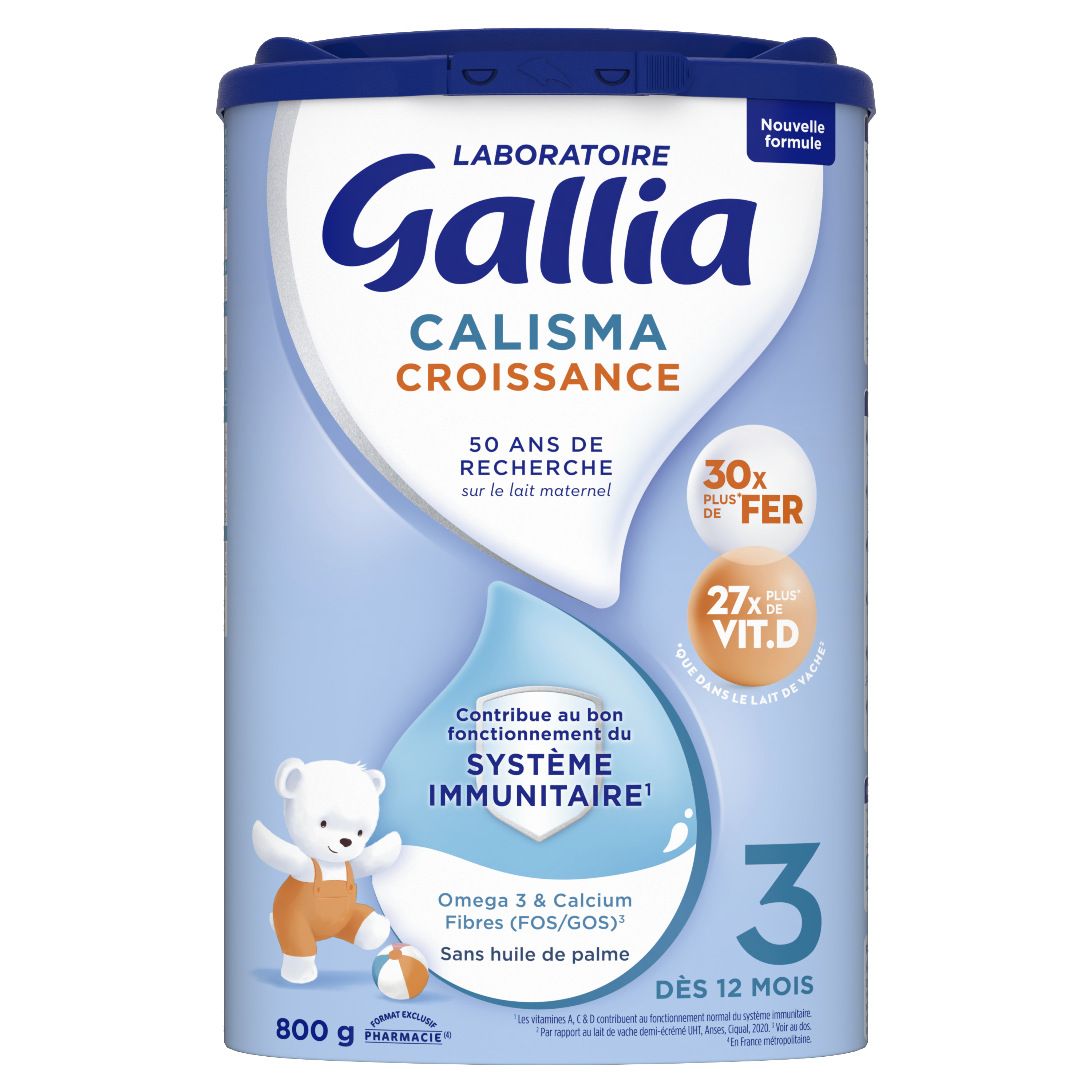 Calisma Croissance - 830g - Lait infantile - Lot x3