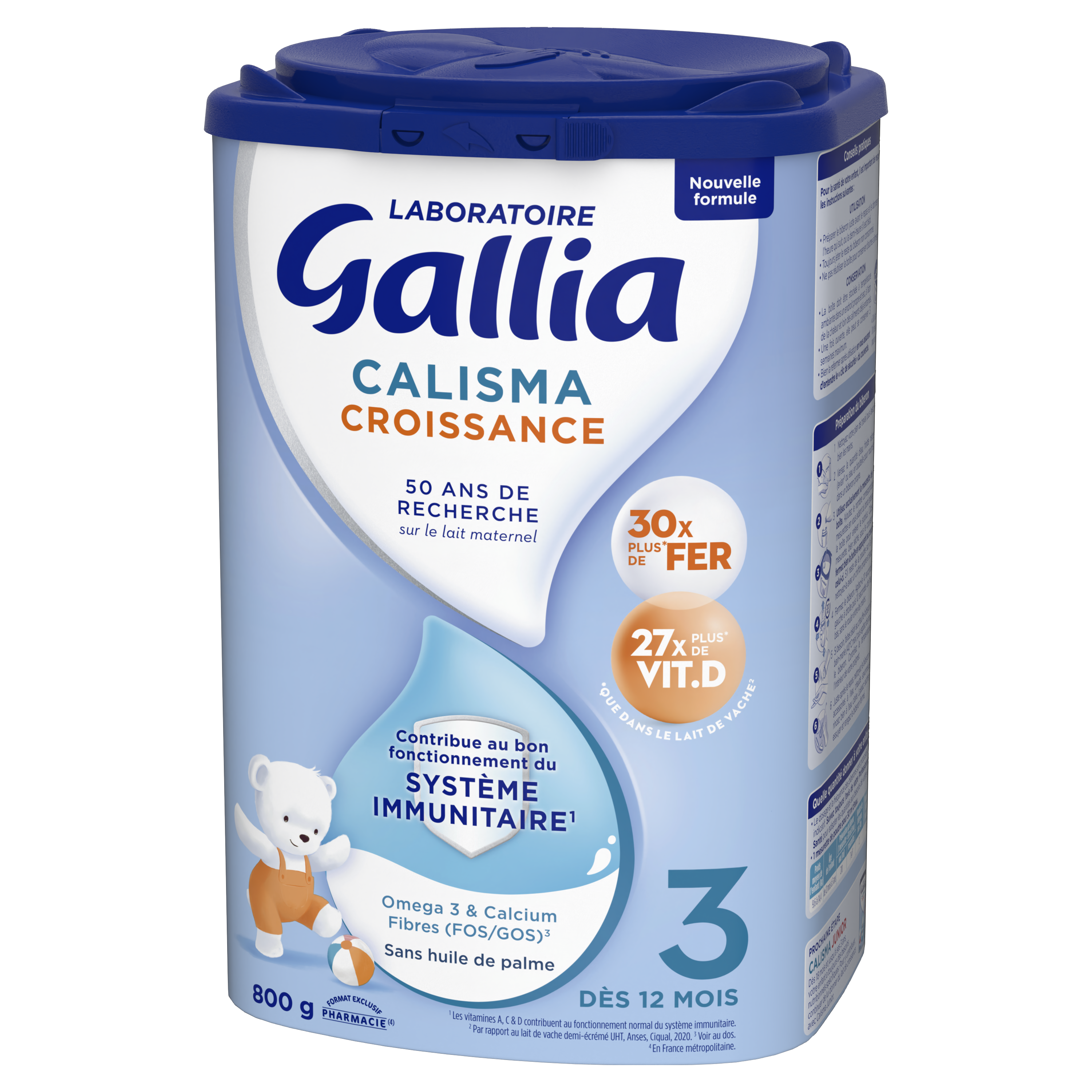 Calisma Croissance - 830g - Lait infantile - Lot x3
