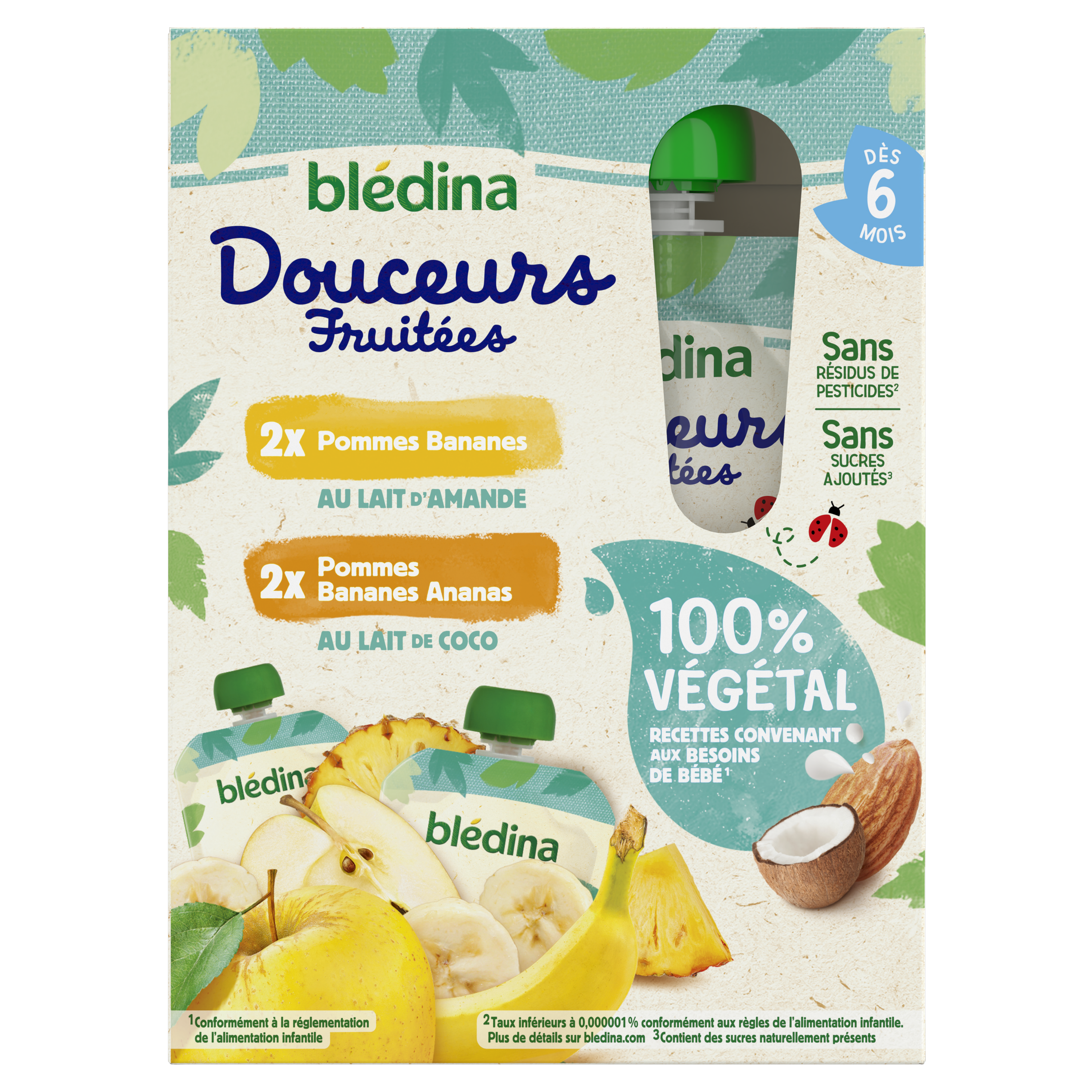 Gourdes Douceurs Fruitées 100% Végétal - Lot Multi-variétés x4