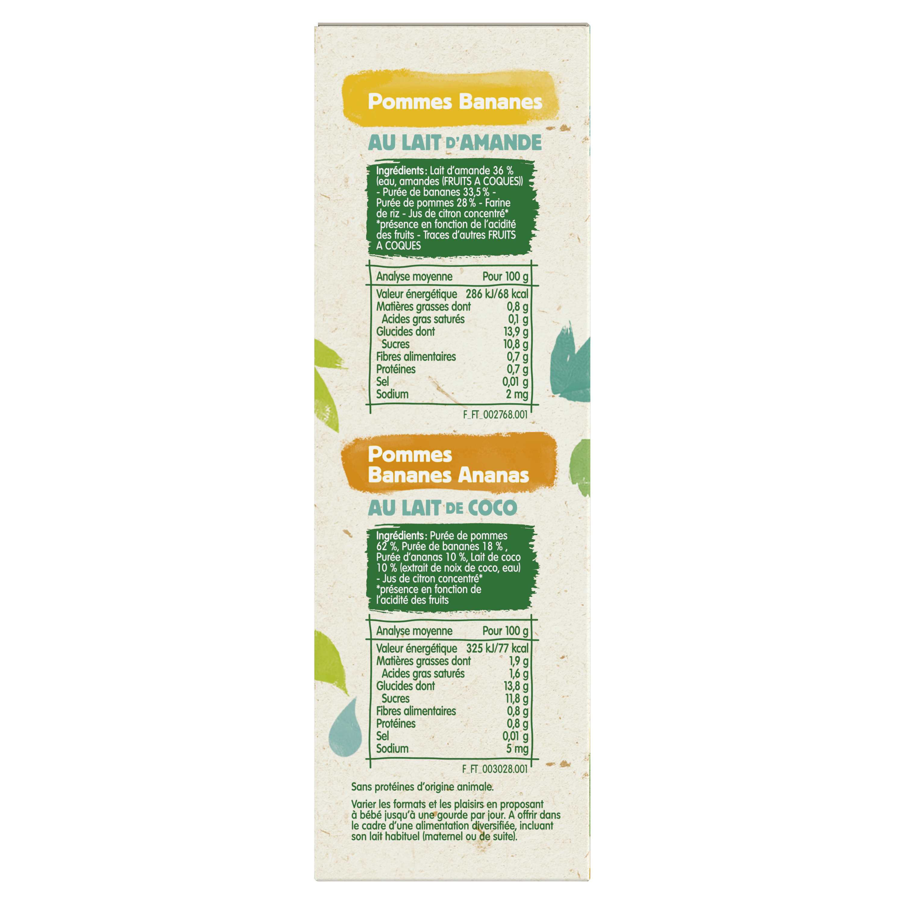 Gourdes Douceurs Fruitées 100% Végétal - Lot Multi-variétés x4