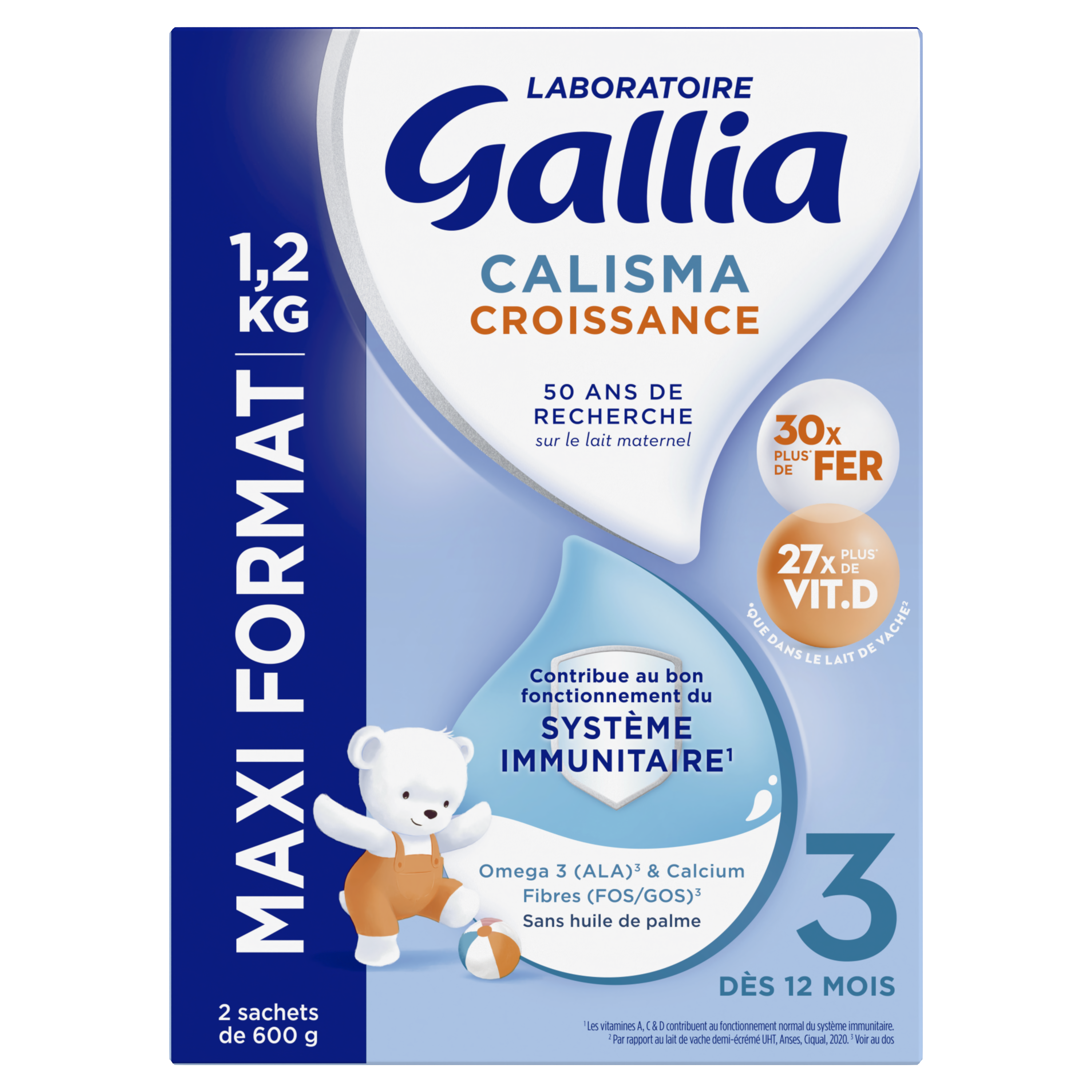 Calisma croissance 1,2kg - Lait infantile - Lot x3