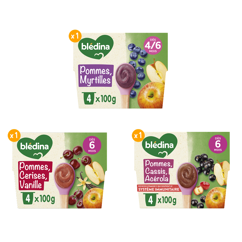 Coupelles Fruits - Lot Multi-variétés Fruits Rouges x3