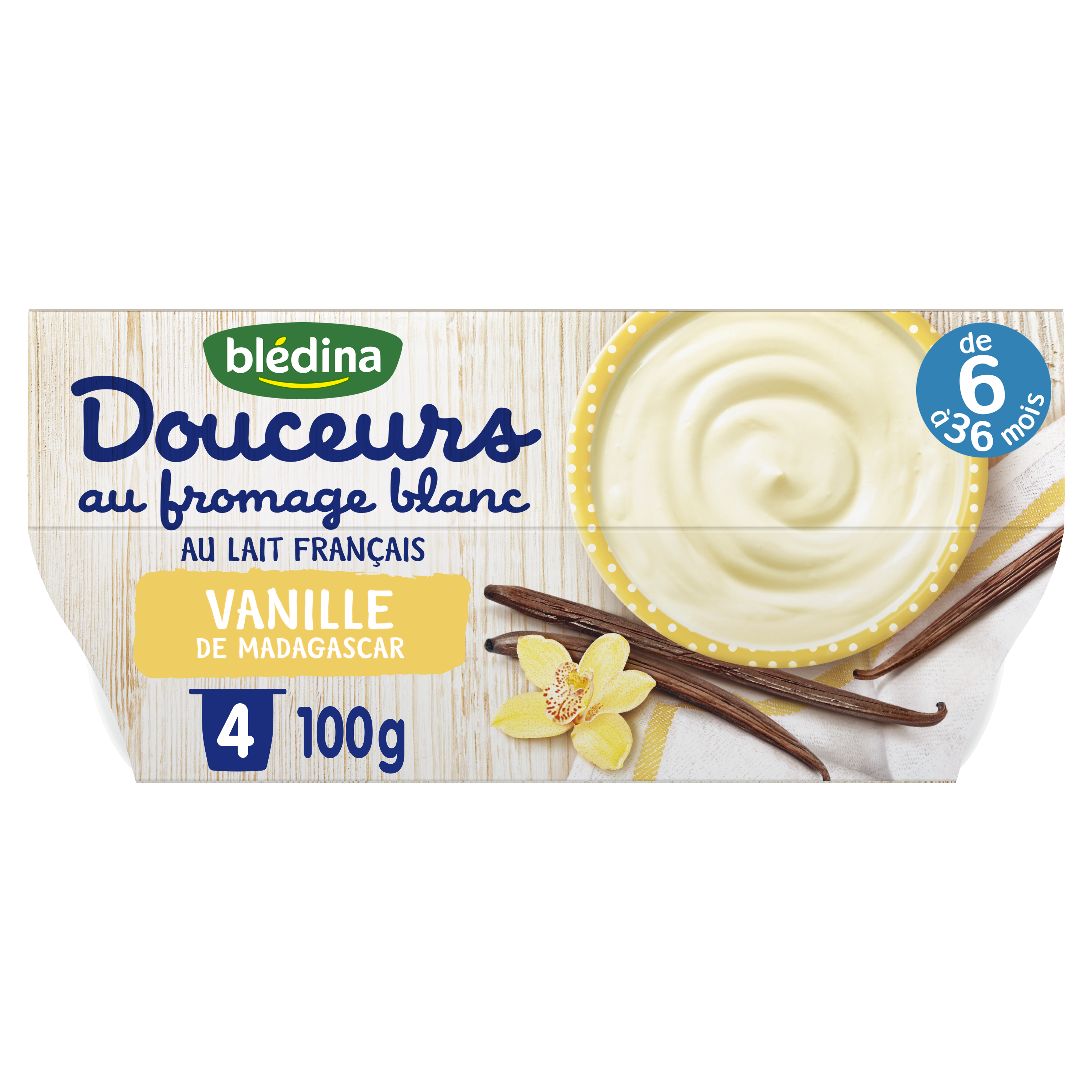 Douceurs au Fromage Blanc Nature & Vanille - Lot x5