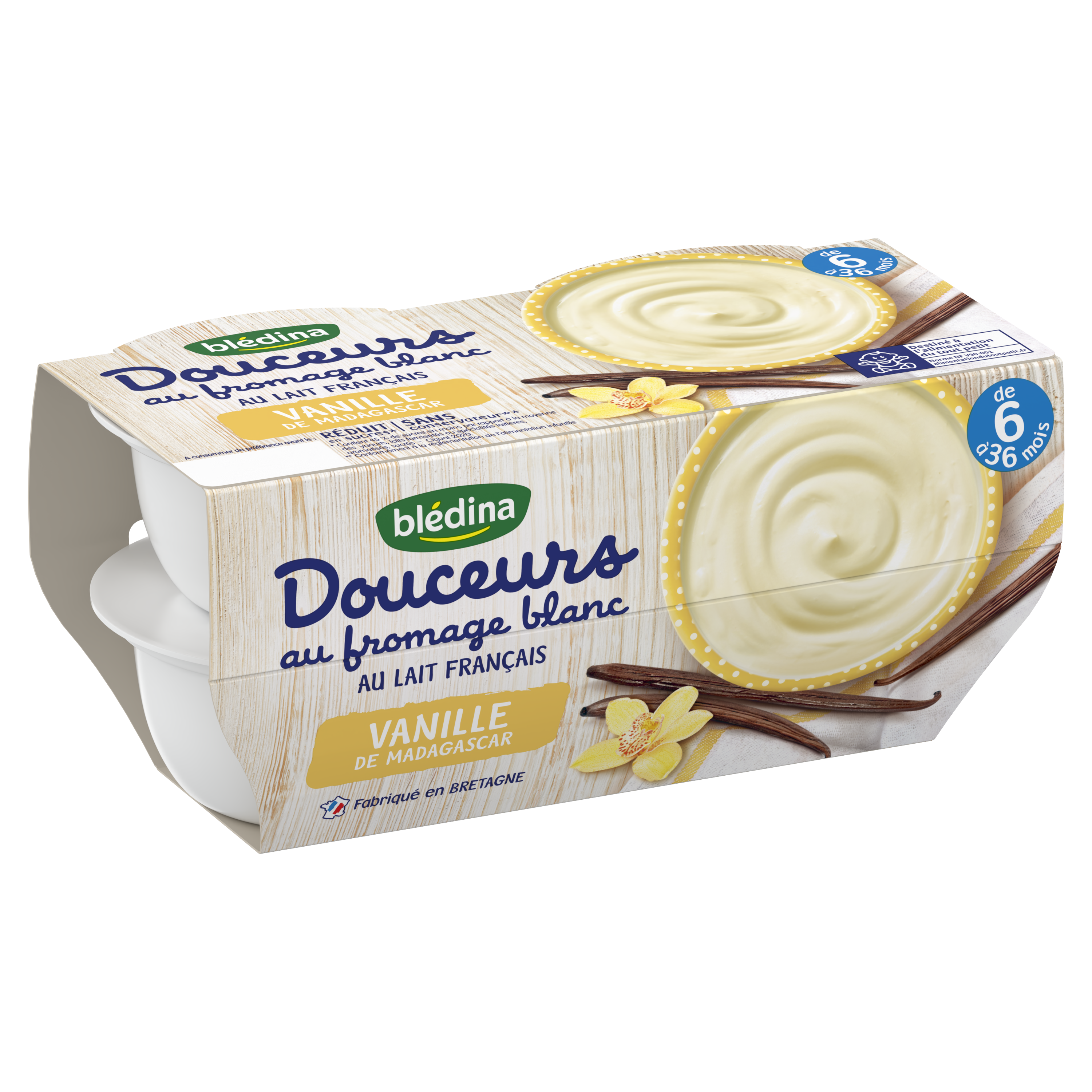 Douceurs au Fromage Blanc Nature & Vanille - Lot x5