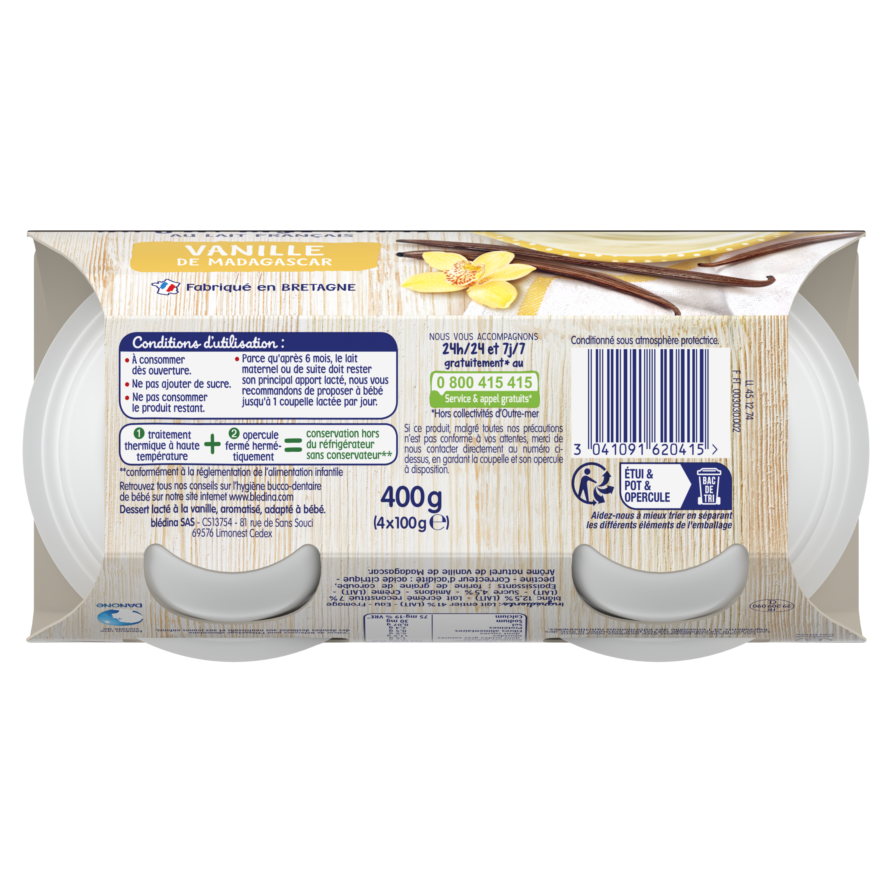 Douceurs au Fromage Blanc Nature & Vanille - Lot x5
