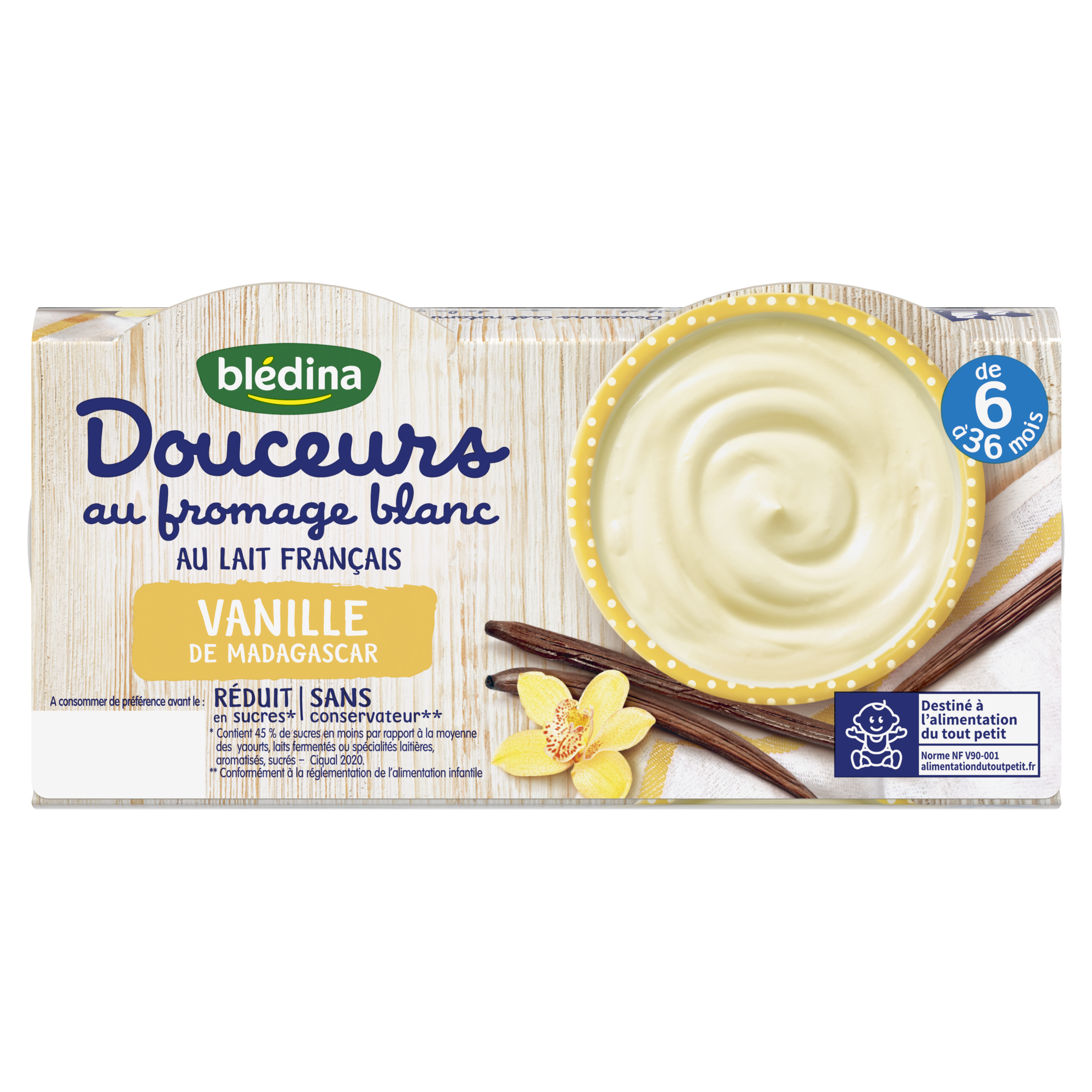 Douceurs au Fromage Blanc Nature & Vanille - Lot x5