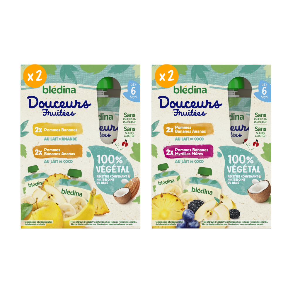 Gourdes Douceurs Fruitées 100% Végétal - Lot Multi-variétés x4