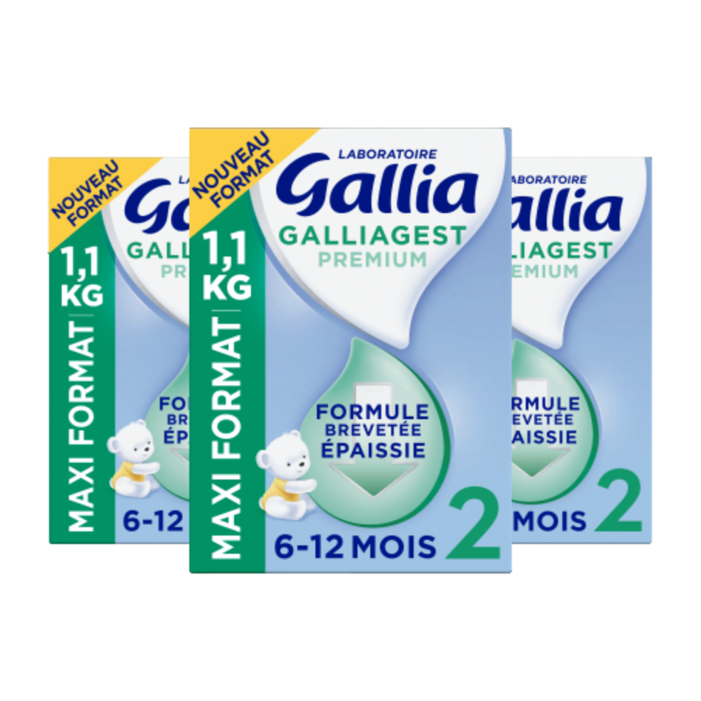 Galliagest Premium 2ème âge - Lait infantile - 1.1 kg - Lot x 3