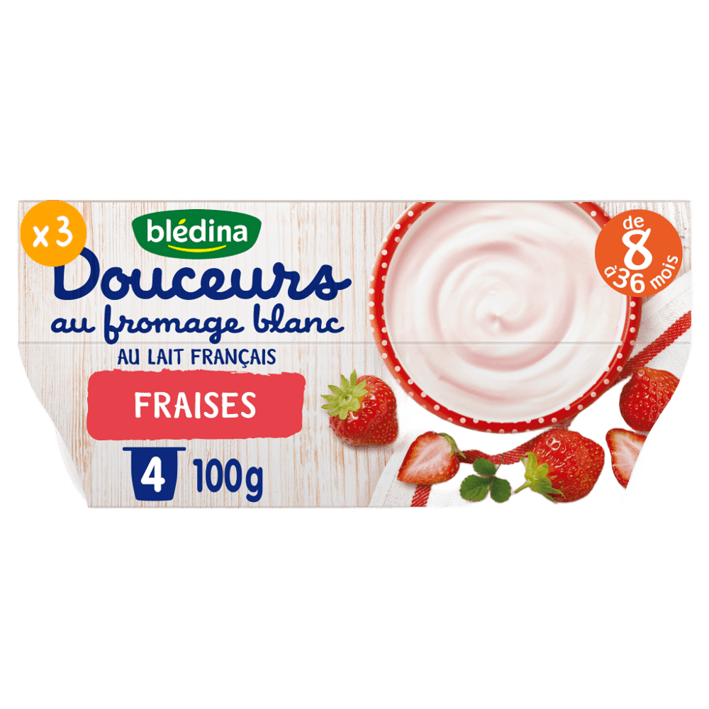 Douceurs au fromage blanc Fraise - Lot x3
