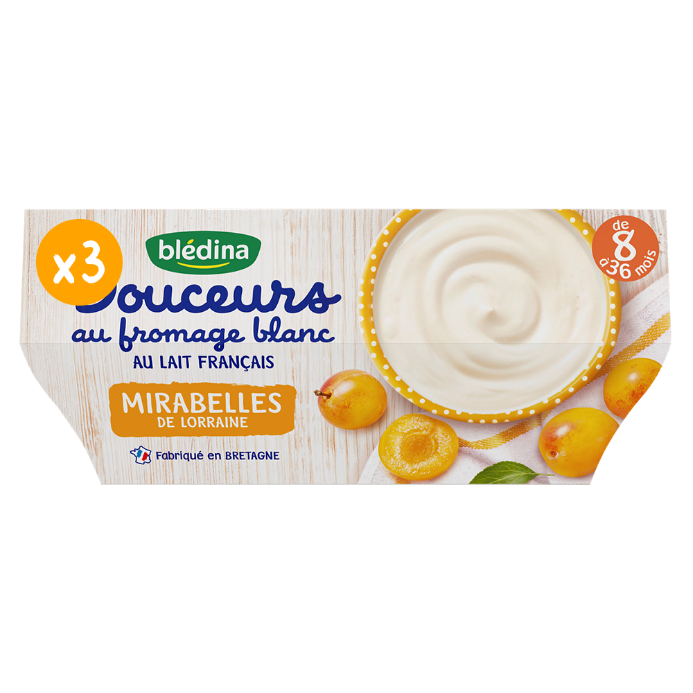 Douceurs au Fromage Blanc Mirabelles - Lot x3
