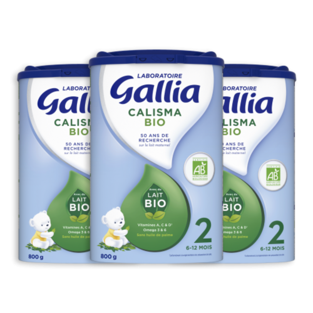 Calisma Bio 2ème âge - 800g - Lait infantile - Lot x3