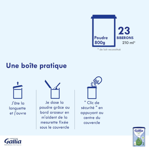 Calisma Bio 2ème âge - 800g - Lait infantile - Lot x3